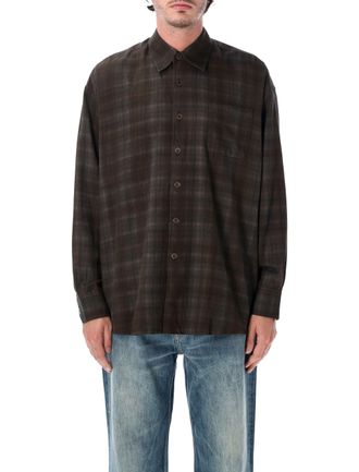 Our Legacy Borrowed More Check Portuguese Cotton Oversized Shirt