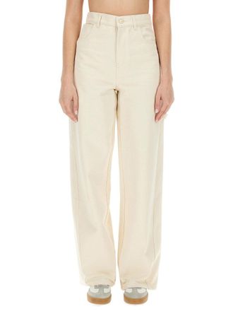 Max Mara Wide Cotton Trousers - White