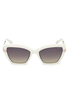 Guess Rectangular Sunglasses in White /Gradient Smoke at Nordstrom Rack