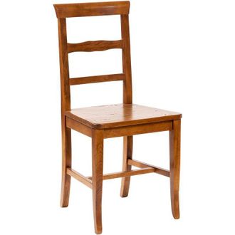 Biscottini International Silla De Madera Para Mesa De Comida Restaurante Pizzer&iacute;a Cocina Casas De Campo Arte Povera Nogal L45xpr43xh92 Cm Hecho En Italia