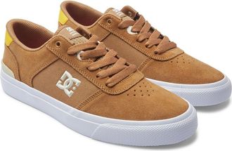 DC Skateschuh DC SHOES Teknic S, Herren, Gr. 8(40,5), gelb (braun, gelb), Obermaterial:Obermaterial: Leder [Kuh] / Futter: Textil / Aussensohle: Gummi;, 