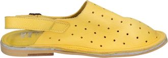 Moma Vintage Leren Sandalen - Dames - Slip ons - Geel - 37 EU - Leer - Schoenen