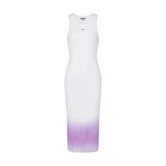Moschino Stretch katoenen jurk - Dames - Casual kleedjes - Wit - XS - Katoen - Kleedjes