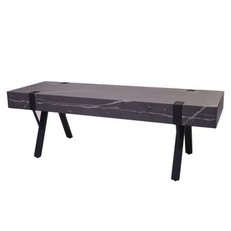 Hhg Estanter&iacute;a Tv Hhg 744, Mesa Tv Lowboard Mesa Tv, Metal 42x120x40cm, Aspecto M&aacute;rmol Gris