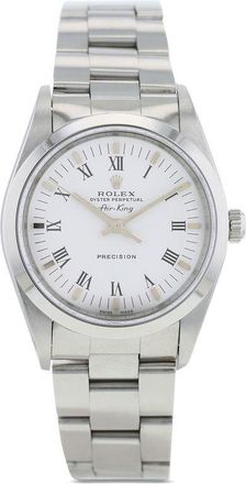Rolex 1998 pre-owned Air King 34mm - unisex - stainless steel/Sapphire Glass - One Size - White
