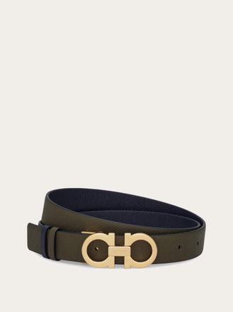 Ferragamo Women Gancini reversible and adjustable belt Green