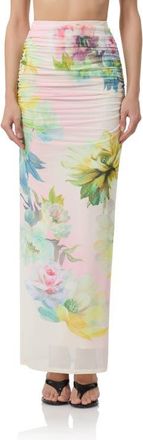AFRM Bevin Floral Print Maxi Skirt in Growing Roses at Nordstrom, Size X-Small