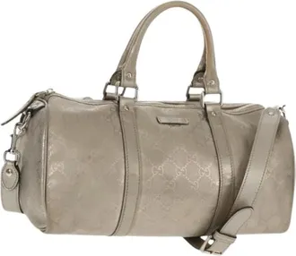 Gucci Pre-owned Weekend Bags, female, Gray, Size: ONE SIZE Pre-owned Plastic Weekend Bag