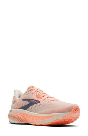 Brooks Ghost 18 Running Shoe in Star White/Cyber Peach/Grey at Nordstrom, Size 11.5