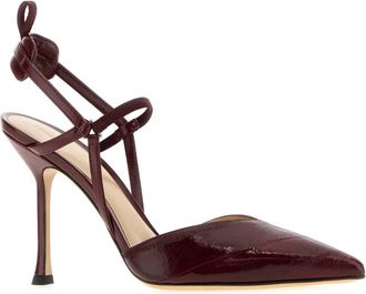 Fendi Womens Burgundy Leather Very Colibr&atilde;&not; Pumps Wine+bordeaux 1925 Sandali Sandal