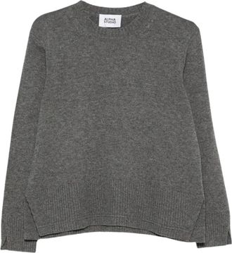 Alpha Studio Trui met ronde hals - Dames - Ronde hals truien - Grijs - M - Truien & Vesten