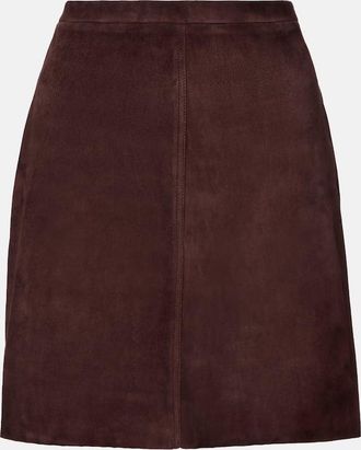Stouls Lucie 22 suede miniskirt