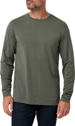Travis Mathew Cloud Crew Long Sleeve T-Shirt in Dark Olive at Nordstrom, Size Xx-Large