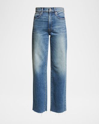 Slvrlake Denim Grace Raw Hem Wide-Leg Jeans