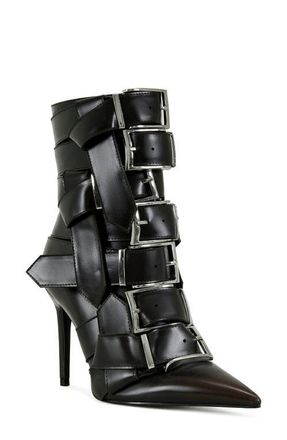 Azalea Wang Alcetas Buckle Bootie in Chocolate at Nordstrom, Size 8.5