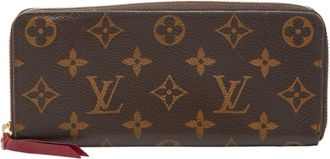 Louis Vuitton Brown Fuchsia Pvc Leather Long Wallet (Bi-Fold) (Pre-Owned)