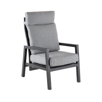 ED&Egrave;N JARD&Iacute; Sill&oacute;n de jard&iacute;n reclinable con sistema hidr&aacute;ulico aluminio antracita
