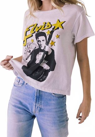 Chaser Sun Records Sun Stars Elvis Jersey Crewneck Tee In White
