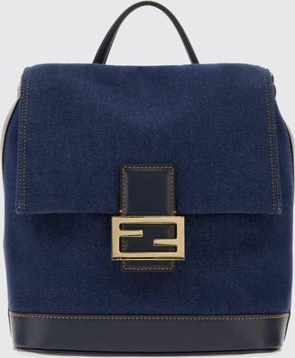 Fendi Zaino in denim di cotone