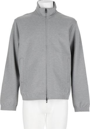 Emporio Armani Full-Zip High Collar Sweatshirt with Elastic Cuffs