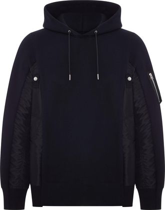 sacai COTTON AND NYLON HOODIE - Sacai - Man