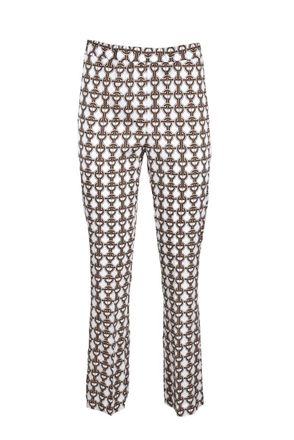 1-ONE 1-One Mixed Fabric Trousers - White/Beige