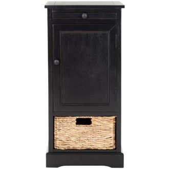 Safavieh Muebles de almacenaje de madera de pino negro