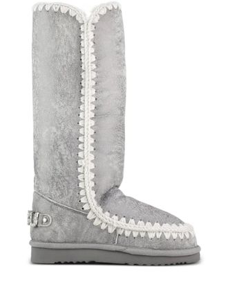 Mou Laarzen met metallic-effect - Grijs