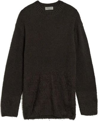 Yohji Yamamoto 7G1P gradation round-neck sweater - Black