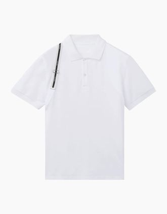 Alexander McQueen Alexander Mcqueen Mens Harness Polo Shirt White - Size: 38