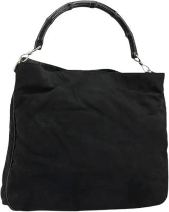 Gucci Pre-owned Shoulder Bags, female, Black, Size: ONE SIZE Pre-owned Nylon Shoulder Bag