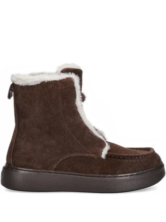 Twin-Set Enkellaarzen met rits - Bruin