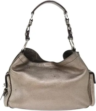 Prada Pre-owned Shoulder Bags, female, Gray, Size: ONE SIZE Pre-owned Vintage Shoulder Bag