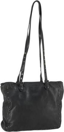Prada Pre-owned Leren Tote Bag - Dames - Vintage Shopper - Zwart - ONE Size - Leer - Vintage