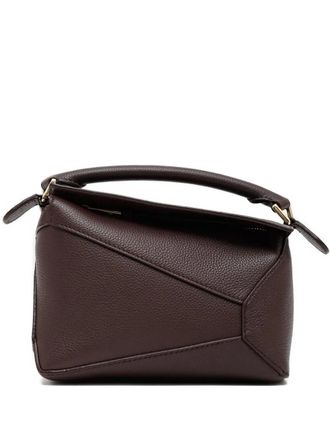 Loewe mini Puzzle calfskin tote bag - women - CALFSKIN/Cotton - One Size - Brown