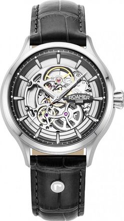 Roamer 101984-41-85-05 Mens Competence Skeleton IV Watch - Silver - One Size