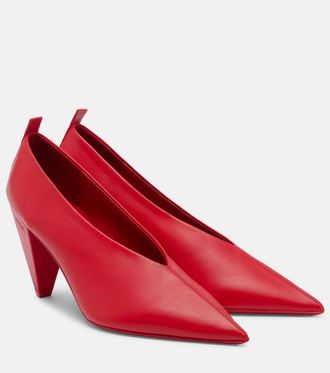 Loewe Origami Cubic leather pumps