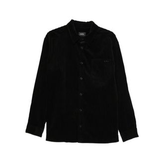 A.P.C. A.p.c., Jassen, Heren, Zwart, XL, Katoen, Corduroy Overshirt