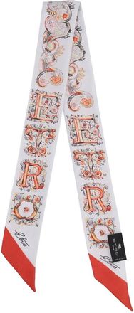 Etro Accessoires, Dames, Veelkleurig, ONE Size, Silk Paisleyina met Logo en Bloemen Paisley Motief