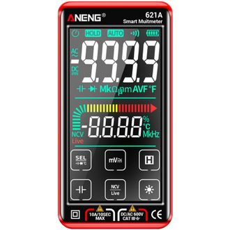 OEM Mult&iacute;metro Con Pantalla T&aacute;ctil De Litio Rojo Trms 621a
