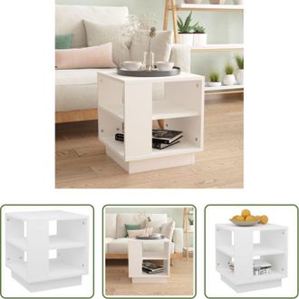 vidaXL Tavolo da soggiorno - Tavolino da Salotto Bianco 40x40x43 cm in Legno Multistrato
