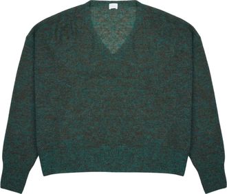 C.T. Plage Deep V-Neck Boxy Pullover Sweater