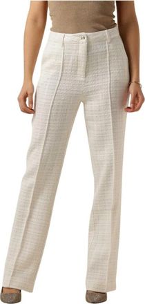 Est'seven Cr&egrave;me Coco Winnie Broek - Dames - Wijde Broeken - Beige - M - Katoen - Broeken