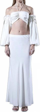 Sleeping with Jacques Bronte Midi Top In White