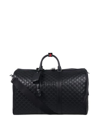 Gucci Medium reistas met logo-reli&euml;f - Zwart