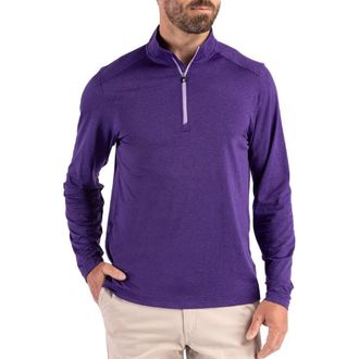 Cutter & Buck Coastline Epic Comfort Half Zip Performance Pullover in College Purple at Nordstrom, Size Xxx-Large
