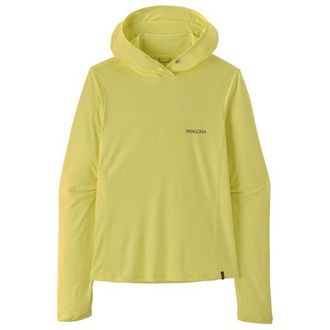 Patagonia Cap Cool Sun Hoody Peak Visions Funktionsshirt f&uuml;r Damen | gelb