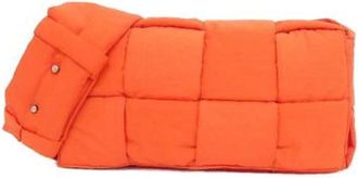 Bottega Veneta Pre-owned Clutches, female, Orange, Size: ONE SIZE Pre-owned 628951 Vbo81 Polyamide Shoulder Bag