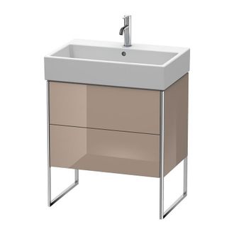 Duravit Duravit Xsquare Mueble De Pie 68,4x 46,0 Cm, 2 Cajones, Para Lavabo Vero Air 235070, Color (frente/cuerpo): Cappuccino Laca Alto Brillo - Xs447408686
