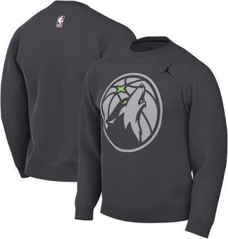 Jordan Brand Mens Jordan Brand Anthracite Minnesota Timberwolves Statement Edition Sweatshirt at Nordstrom, Size Small